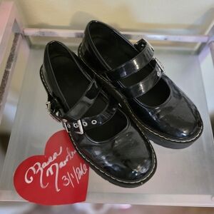Black Patent Leather Mary Jane Shoes